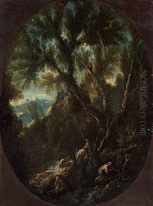 Paesaggio Con Monaci