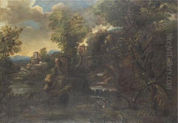 Klassicerande Landskap Med Figurer - view 1