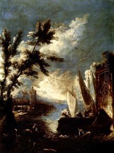 Hafen (+ Ruinenlandschaft Mit Figuren, Pair)