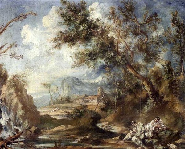 Landschaft Mit Zwei Betenden Monchen - view 1