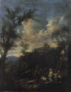 Landschaft Mit Vogelfanger