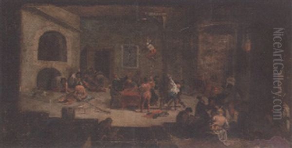 Prisoners Under Interrogation In A Torture Chamber - view 1