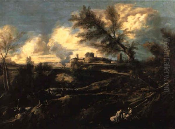 Monaci In Un Paesaggio (monche In Einer Landschaft) - view 1