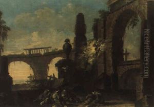 Paesaggio Con Architetture by Alessandro Magnasco