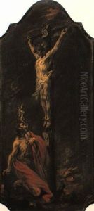 Der Hl. Johannes D.t. Unter Dem Kreuz Christi by Alessandro Magnasco