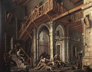 Interior Of A Prison With Joseph Interpreting Dreams