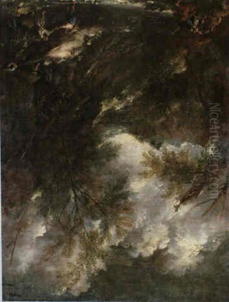 Friar Assisting A Woman To Cross A Stream - view 1