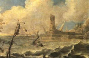 Marina In Burrasca Con Pescatori E Balena