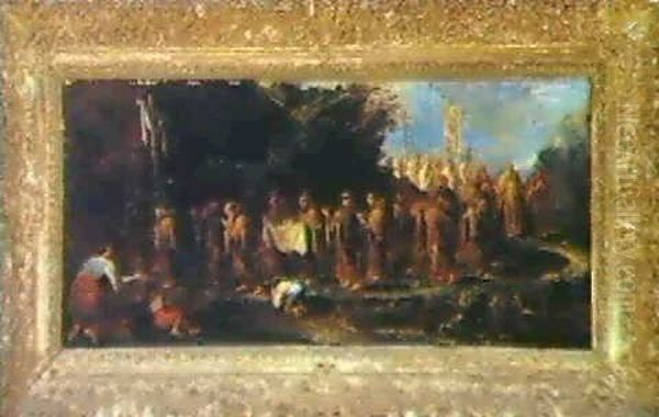 A Procession Of Monks - view 1
