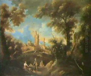 Paysage Au Village Fortifie Paysage Au Village Fortifie