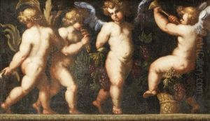 Infant Bacchanale by Stefano Magnasco
