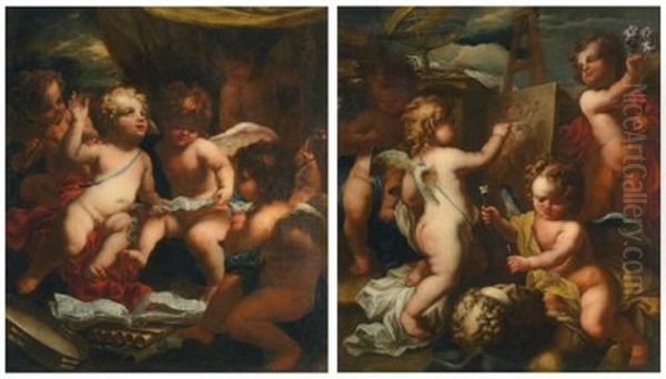 An Allegory Of The Arts; An Allegory Of Music (pair) - view 1