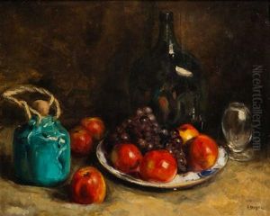 Nature Morte Aux Pommes Et Raisins by Desire Alfred Magne