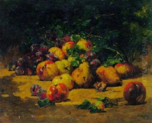 Stilleben Mit Apfeln, Birnen Und Pflaumen by Desire Alfred Magne