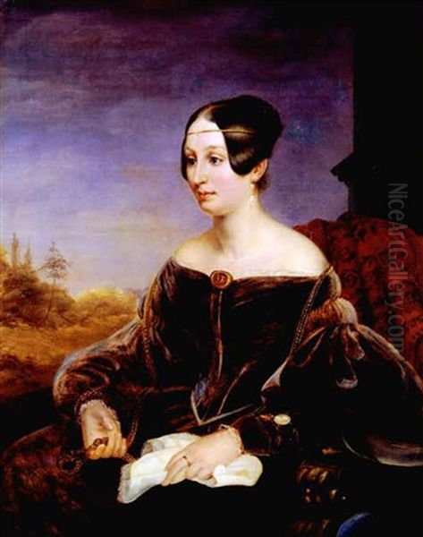 Portrait Der Mathilde Grafin Zu Lynar Geb.grafin Voss-giewitz - view 1