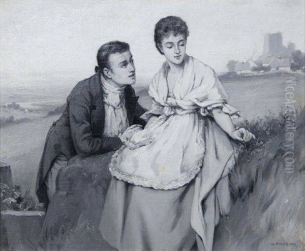 A Courting Couple, In A Pastoral Landscape - view 1