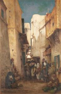 L'arrivee Des Musiciens by Jules Edouard de Magy