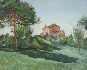 Eglise Dans La Foret by Gusztav Magyar Mannheimer
