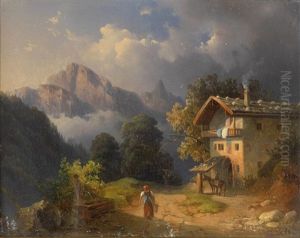 Gewitterstimmung Im Hochgebirge by Edmund Mahlknecht