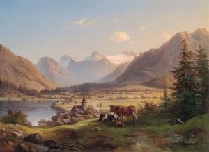 Blick Auf Altaussee Und Den Dachstein