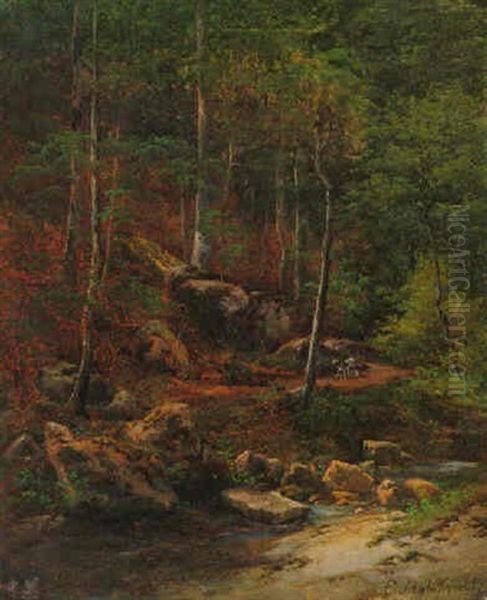 Ein Hund Am Waldweg - view 1
