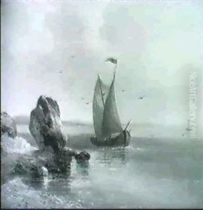 Segelboote Vor Der Kuste by Edmund Mahlknecht