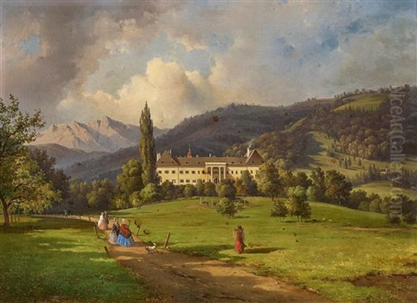 Castle Ebenzweier In Altmunster At Lake Traunsee - view 1