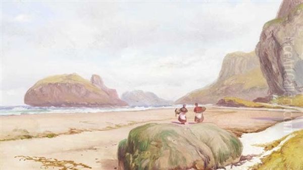 Cockle Pickers (+ Man With Cart Along The Shore; Pair) - view 1