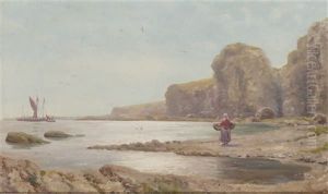 Watching The Boats Come In (+ A Sail Boat At Sea; Pair) by James Mahoney