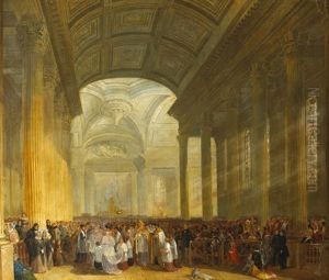 The Consecration Of The Roman Catholic Church Of St. Mary's, Pope's Quay, Cork, C.1842 by James Mahony