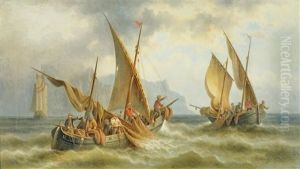 Fischer Vor Der Kuste by Josef Mahorcig