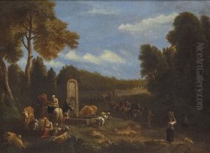 Paisaje Con Campesinos