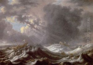 Seesturm Mit Schiffbruchigen Seesturm Mit Schiffbruchigen