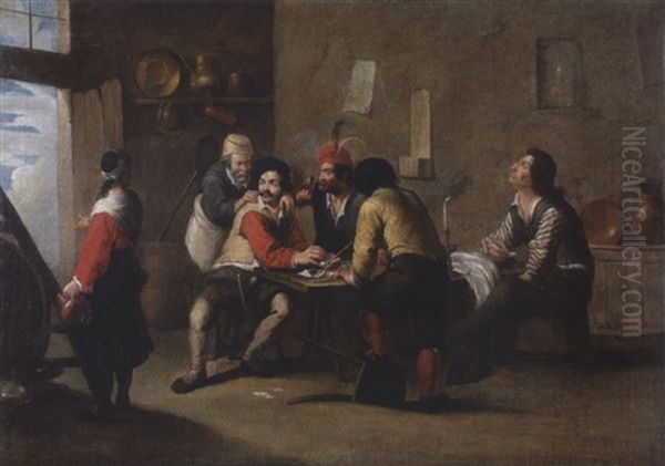 Peasants Smoking And Drinking In A Tavern - view 1