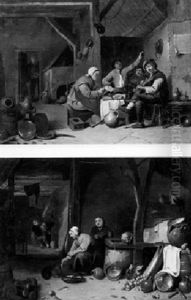 Le Violoniste Dans Un Interieur Flamand by Cornelis Mahu