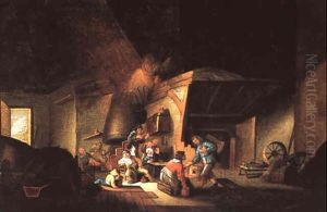 Fete A La Taverne by Cornelis Mahu