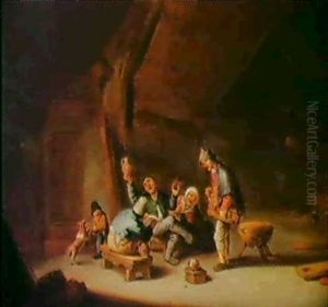 Bauern Im Wirtshaus. by Cornelis Mahu