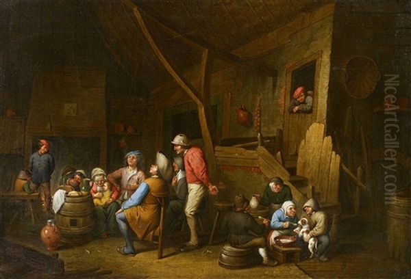 Peasants In A Tavern - view 1