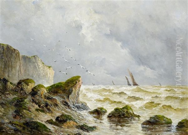 Sturmische See Vor Den Klippen - view 1