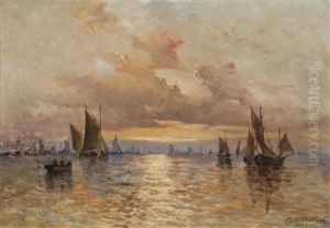 Retour De Peche Au Crepuscule by Emile Maillard