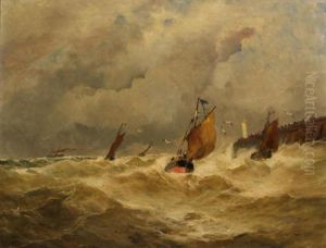 Boats At Sea by Emile Maillard