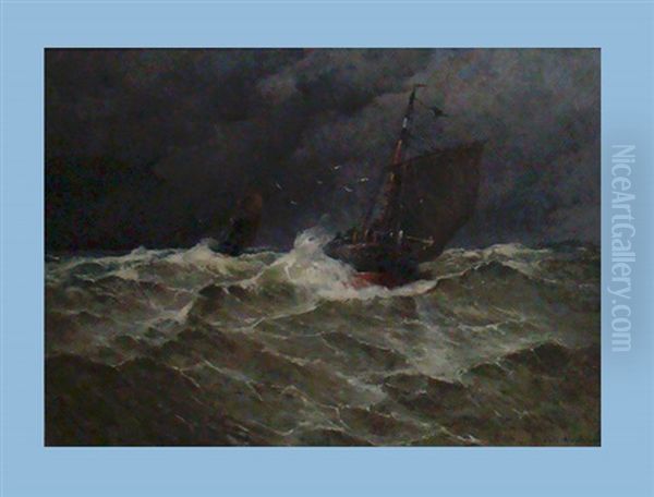 Fischerboote Auf Sturmischer See - view 1