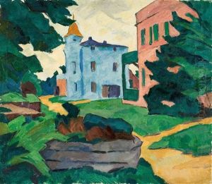 Blaues Haus Mit Turmchen by Willi Maillard