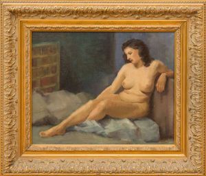 Study Of A Female Nude by Diogene Ulysse Napoleon Maillart