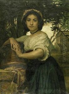 La Belle Romaine by Diogene Ulysse Napoleon Maillart