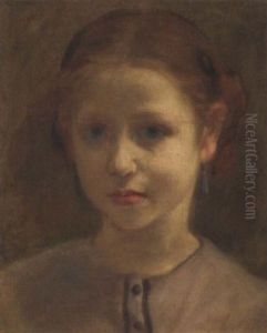 Portrait De Jeune Fille by Diogene Ulysse Napoleon Maillart
