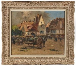 La Place Du Marche A La Chatre, Le Coudray