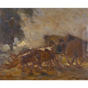 Landschaft Mit Fuhrwerk by Fernand Maillaud