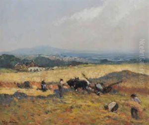 Le Labour, Environs De Gueret, Creuse by Fernand Maillaud