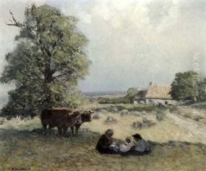 Le Repas Aux Champs, En Vallee Noire by Fernand Maillaud